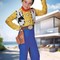 Classic Boy's Woody Costume Toy Story Inspired Jumpsuit with Cowboy Hat and Bandana